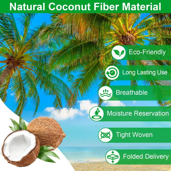 Coco Liners for Window Box Planters, 3 Pack Coconut Fiber Trough Basket Liners in 24, 30 and 36 Inch