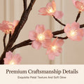 Cherry Blossom Vine Lights, LED Tree Branch Wall Lights With Remote and 8 Modes, Pink Blossom Garland for Bedroom Decor