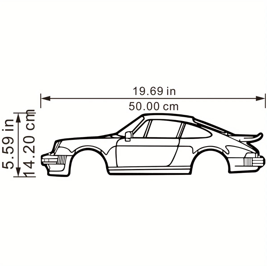 Sports Car Silhouette Metal Wall Art, Black Line Art Wall Sculpture for Garage, Office, and Living Room Decor