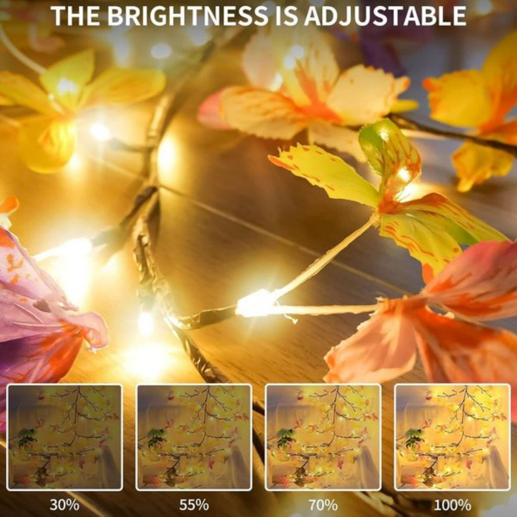 Butterfly Vine Wall Lights, 144 LED Lighted Willow Branch Garland With Remote, Bendable Indoor Fairy Light Decor for Bedroom and Living Room