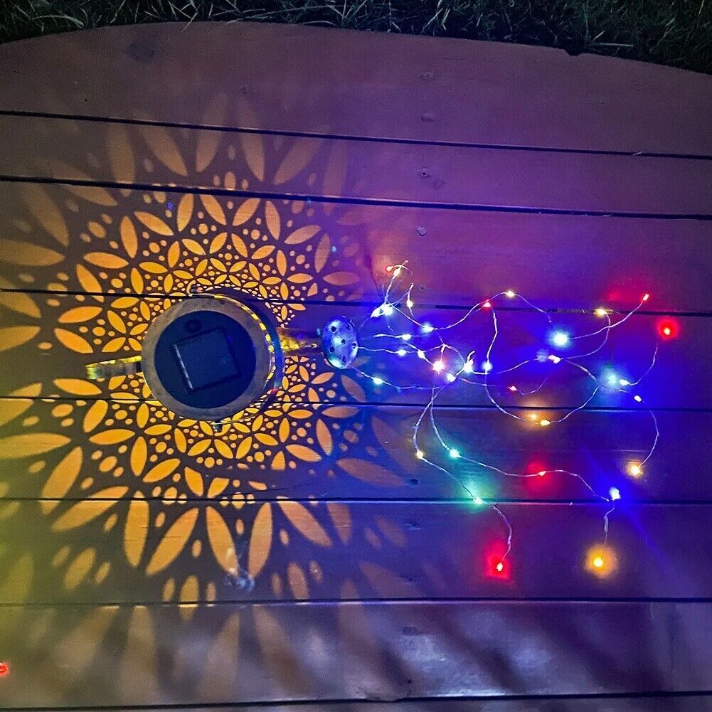 Solar Watering Can Lights With Hanging Stake, Metal Garden Lantern for Patio, Pathway and Yard