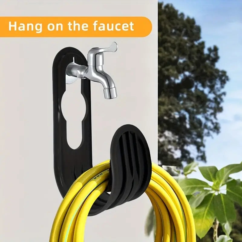 Garden Hose Hanger, Set of 2 Wall Mounted ABS Hose Holders in Green or Black