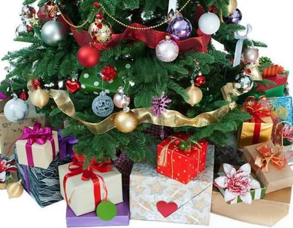 Mini Christmas Tree, 24 Inch Tabletop Artificial Tree With LED Lights and Ornaments, Green Indoor Holiday Decor