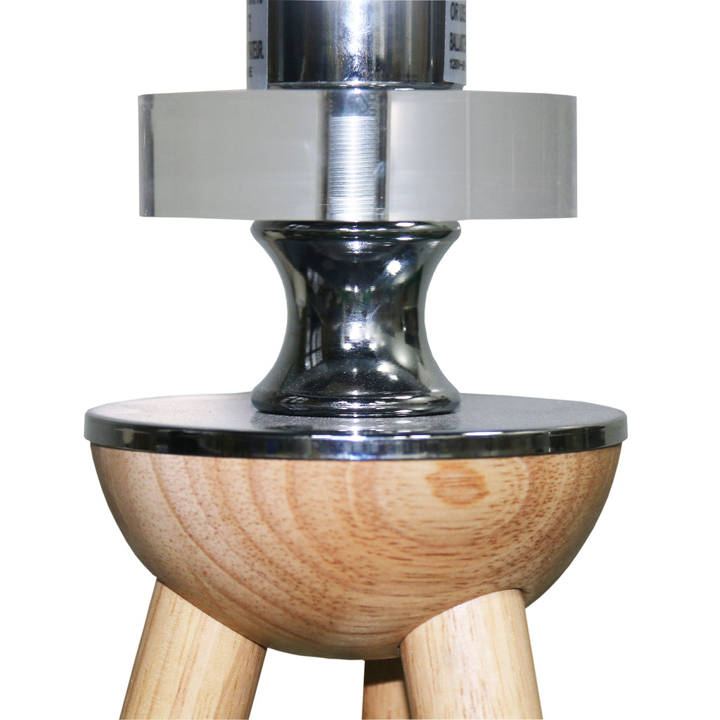 Wooden Tripod Floor Lamp, 58 in. Tall Corner Standing Light With Drum Shade for Living Room, Bedroom and Office, Natural