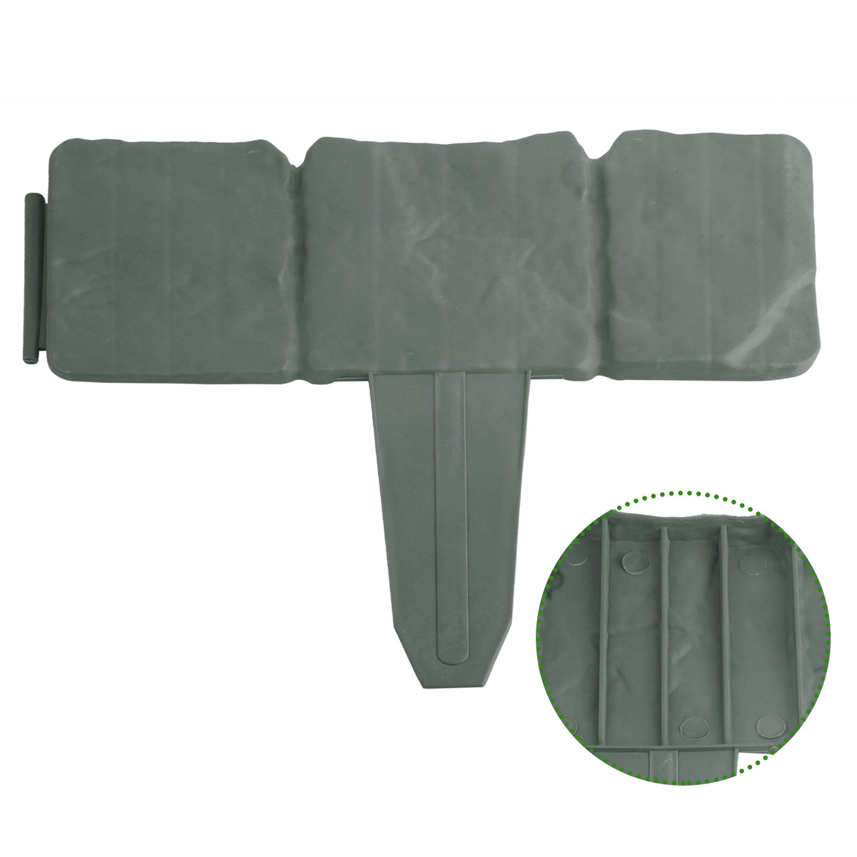 Garden Lawn Edging Border, 20 Pieces, Cobbled Stone Effect Plastic Landscape Border, 16 ft Total Length