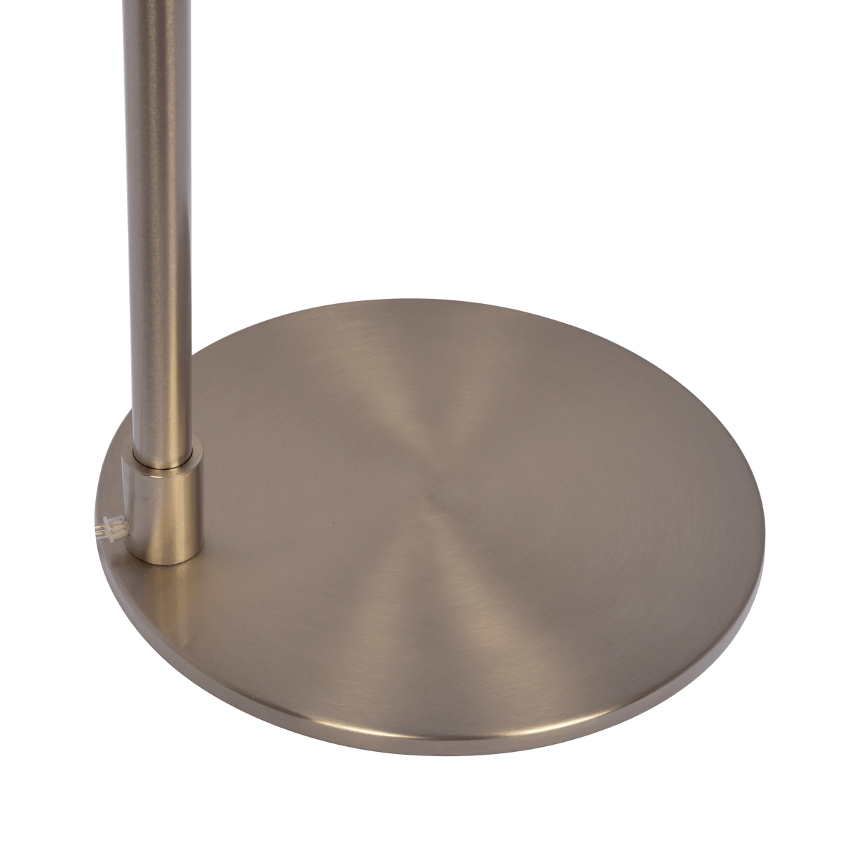 Brushed Nickel Floor Lamp With White Drum Shade, 61 in. Swing Arm Metal Reading Lamp