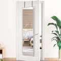 Over-the-Door Full Length Mirror, 47 x 14 in Silver Aluminum Frame Rectangular Wall Mirror