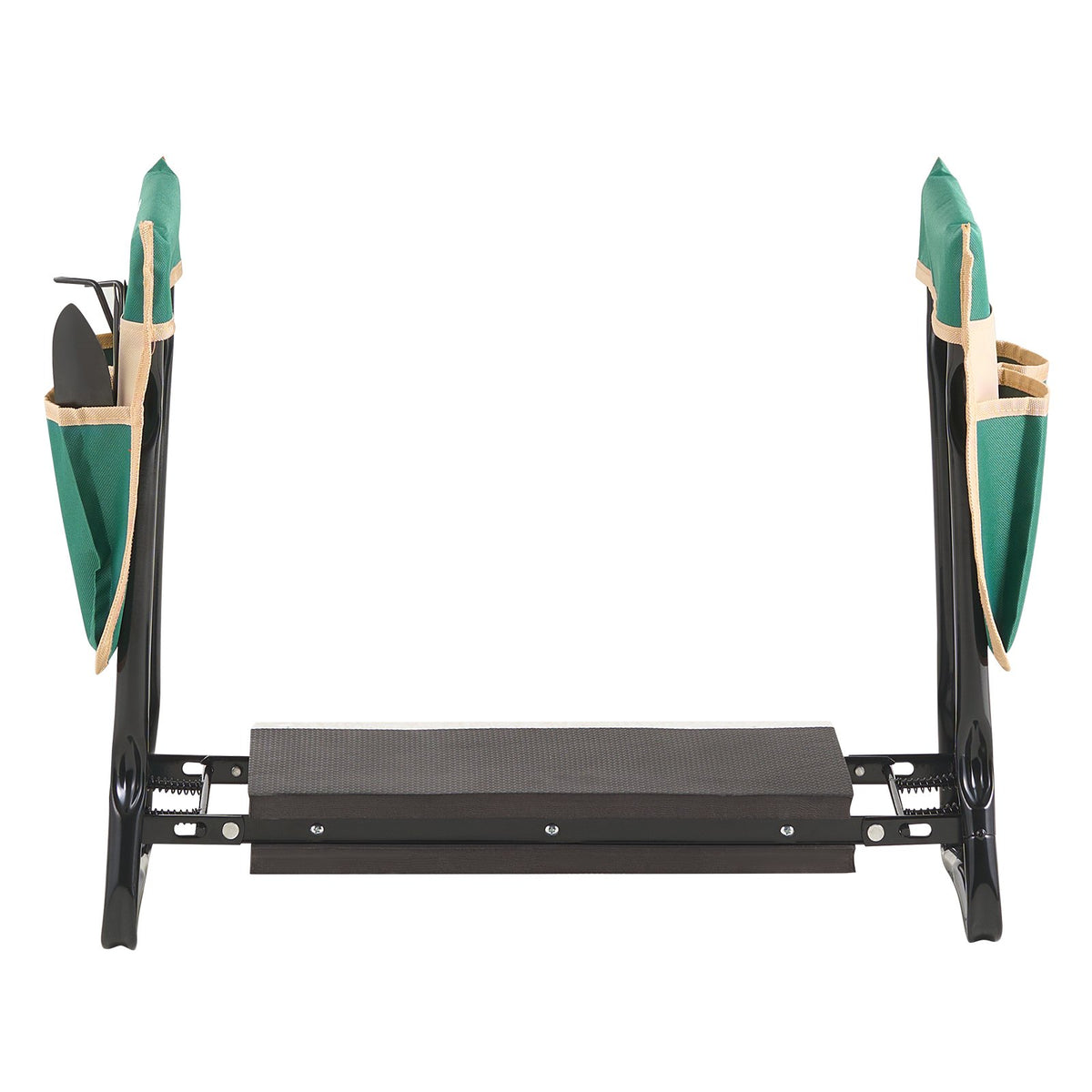 Folding Garden Kneeler and Seat With EVA Pad and Tool Pouches, Heavy Duty Metal Garden Bench Stool