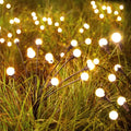Solar Garden Lights, 4 Pack Firefly Stake Lights With 48 LEDs, 2 Lighting Modes, Warm White Swaying Outdoor Yard Decor