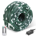 330 Ft String Lights with Remote, 1000 LED Outdoor Christmas Lights, 8 Modes, 8 Brightness Levels, Timer, Green Wire