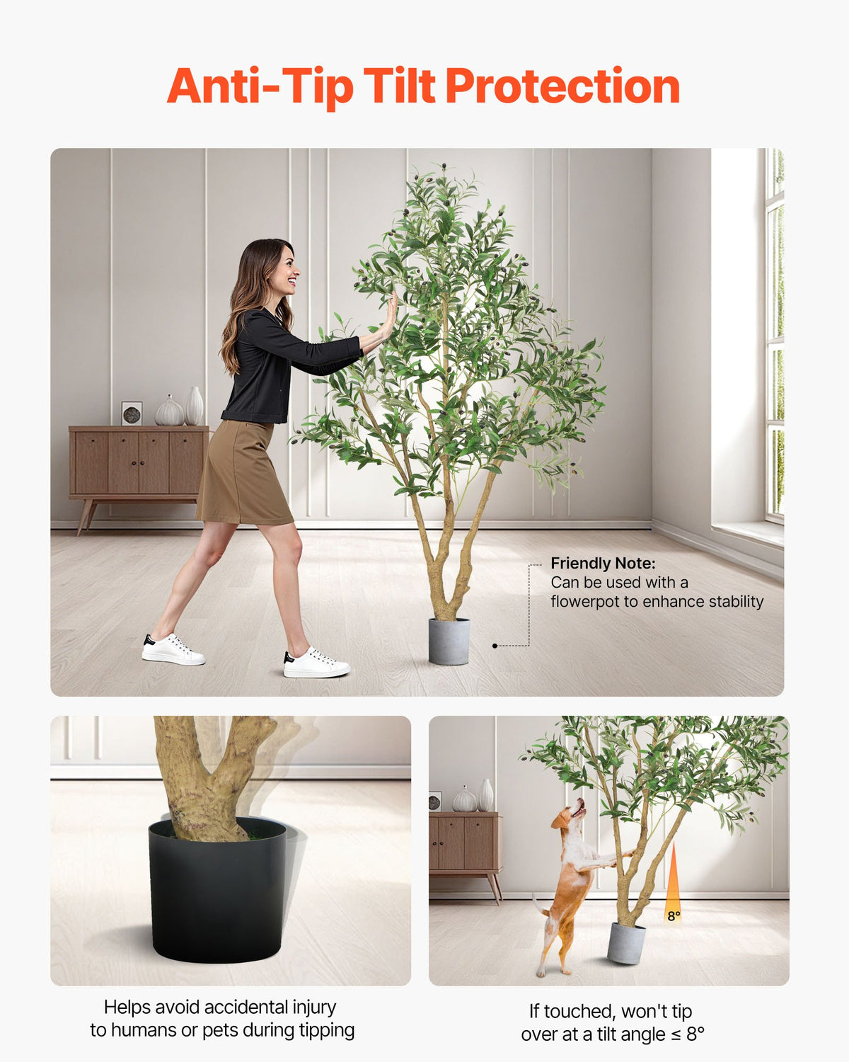 6 ft Artificial Olive Tree With Black Pot, Tall Faux Plant for Home and Office Decor, Green