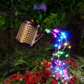 Solar Watering Can Lights With Hanging Stake, Metal Garden Lantern for Patio, Pathway and Yard