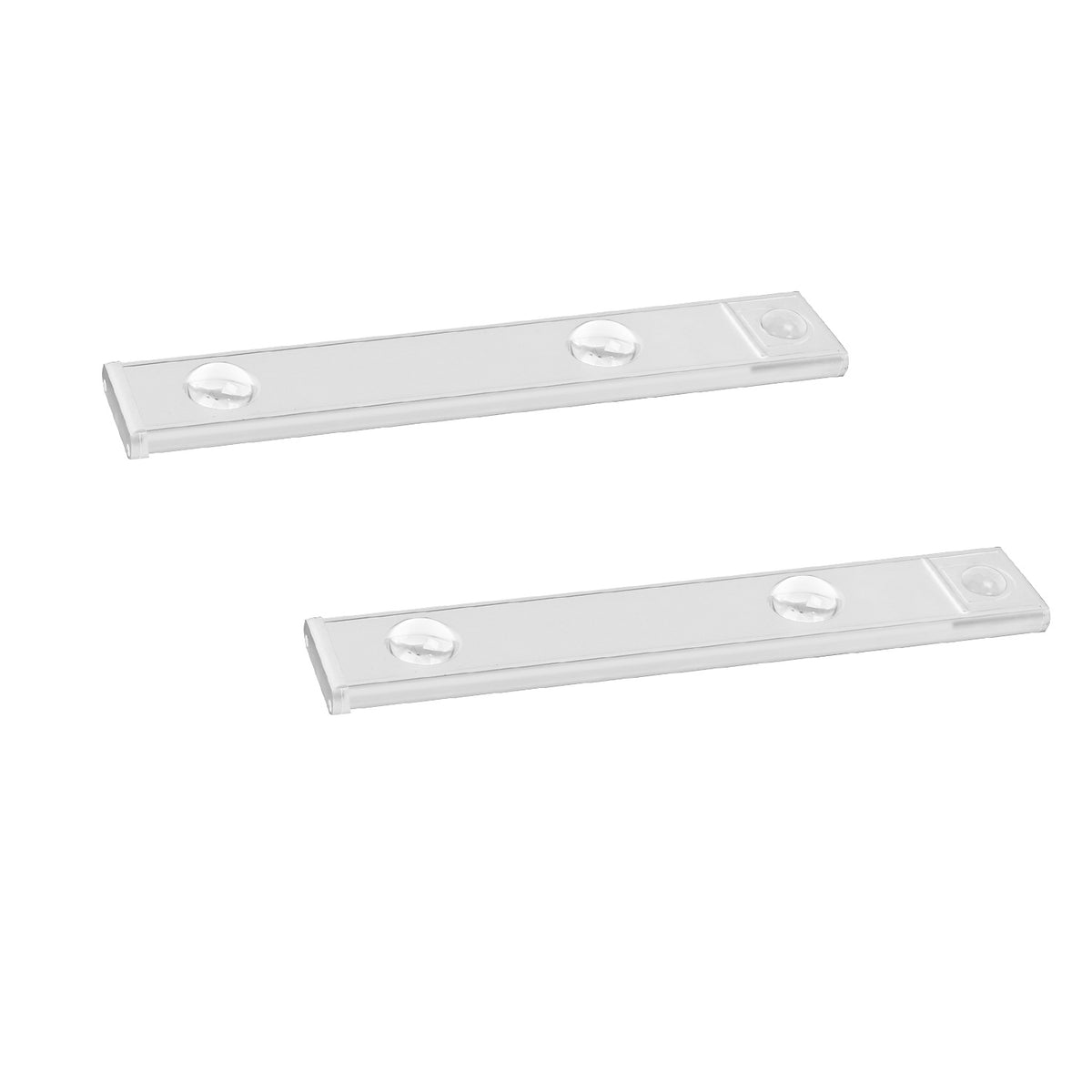 Rechargeable Under Cabinet Lights, 2 Pack Motion Sensor LED Closet Bar, Dimmable 3 Color Temperatures, 7.87 in, Black or White