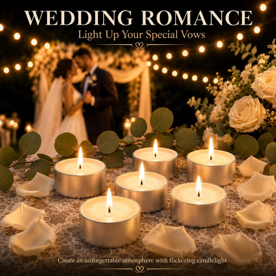 Unscented Tea Light Candles, 25 Pack White Wax Votives With Cotton Wick and Aluminum Cups for Weddings, Home Decor and Emergencies