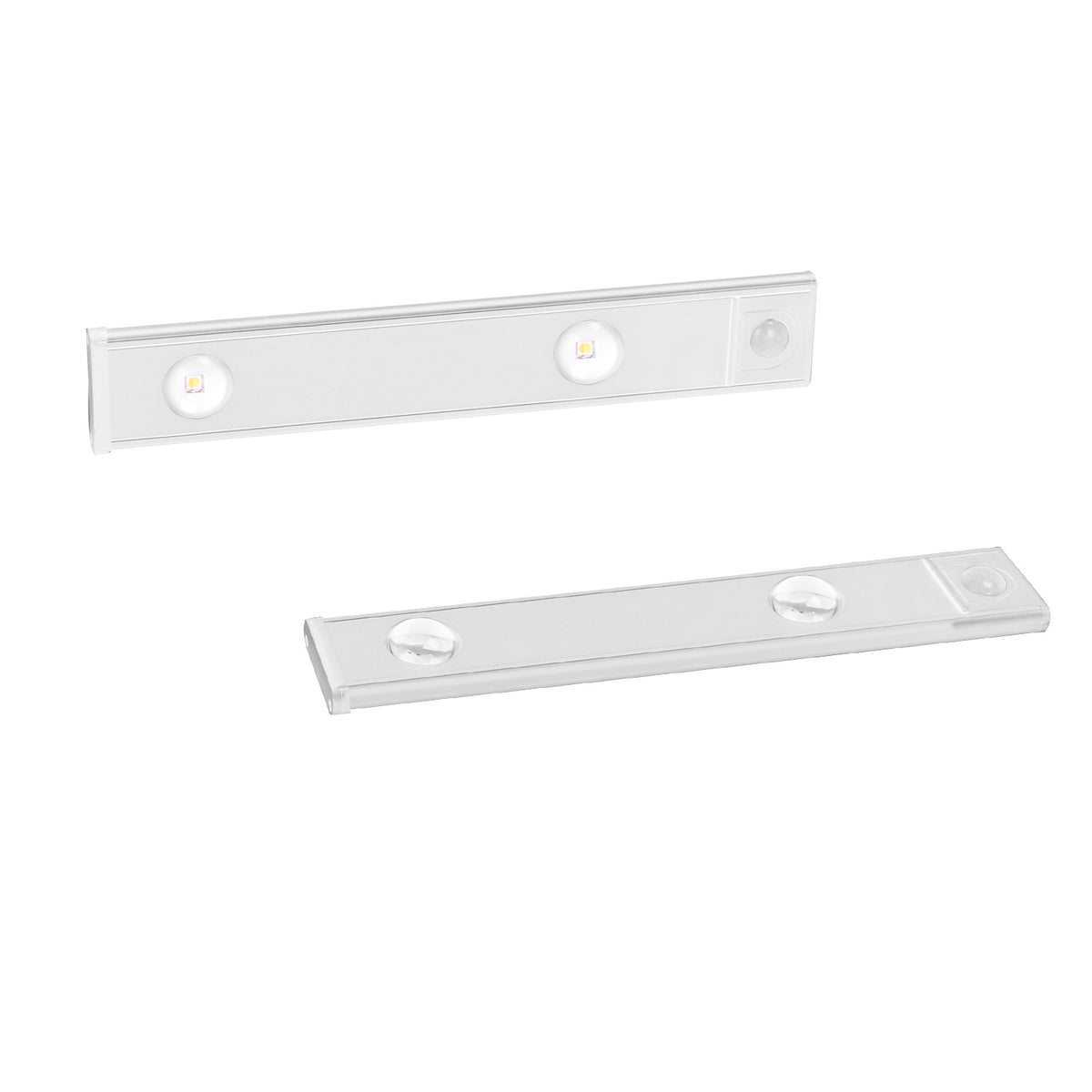 Rechargeable Under Cabinet Lights, 2 Pack Motion Sensor LED Closet Bar, Dimmable 3 Color Temperatures, 7.87 in, Black or White