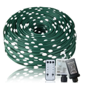 Outdoor String Lights, 1000 LED 328 Ft Green Wire Rope Lights With Remote, 8 Modes, Dimmable, Timer