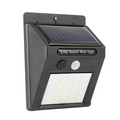 Solar Motion Sensor Outdoor Wall Light, 20 LED Black Security Lamp, IP65 Waterproof Wireless Patio Light