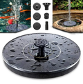 Solar Bird Bath Fountain, 1.4W Floating Solar Water Fountain Pump With 4 Nozzles, Black