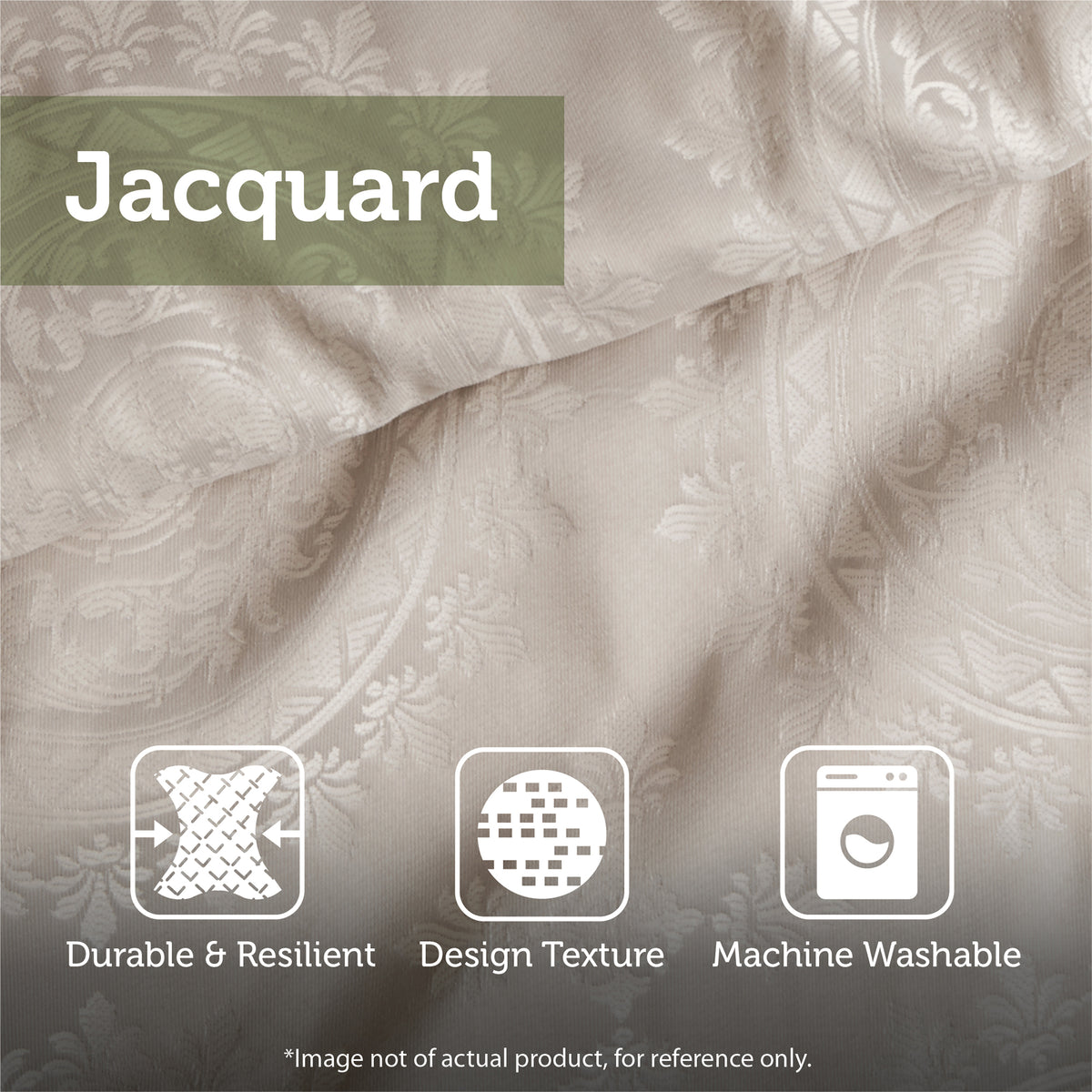 Queen 7 Piece Jacquard Comforter Set With Throw Pillows, Red and Tan Polyester Bedding