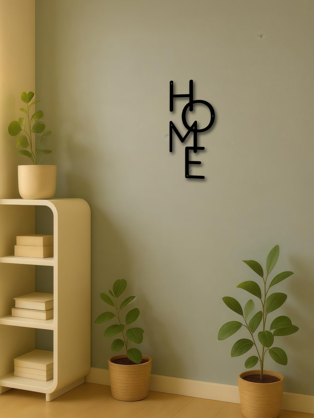Metal HOME Wall Sign, Black Vertical Letter Wall Decor for Entryway, Bedroom, and Living Room, 5.12 x 11.82 Inches