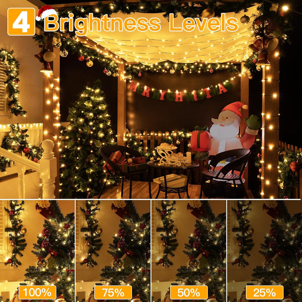 Warm White LED String Lights, 400 LED Waterproof Fairy Curtain Lights for Bedroom, Wedding and Party Decor