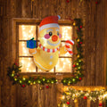 Inflatable Hanging Gingerbread Man Christmas Decoration, 3.4' LED Blow-Up Outdoor Holiday Display With Gift Box and Candy Cane
