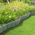 Garden Lawn Edging Border, 20 Pieces, Cobbled Stone Effect Plastic Landscape Border, 16 ft Total Length
