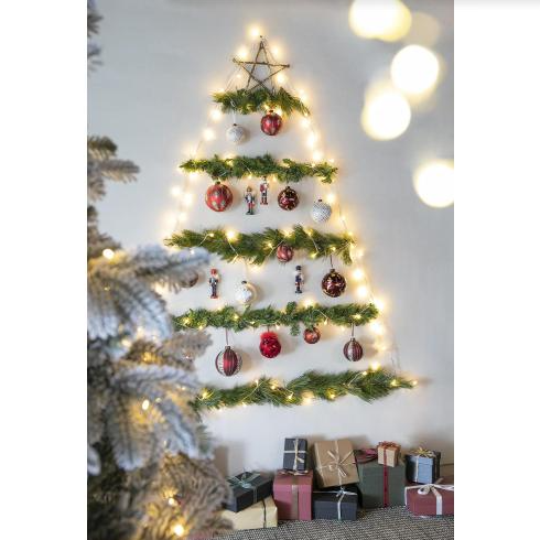 Red Glass Christmas Ball Ornaments, Set of 6 - 3.9" Hand-Painted Leaf Design Hanging Tree Baubles