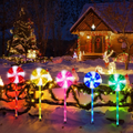 Solar Lollipop Pathway Lights, 5 Pack Outdoor Christmas Candy Cane Stakes With 8 Lighting Modes, Multicolor Walkway Decor