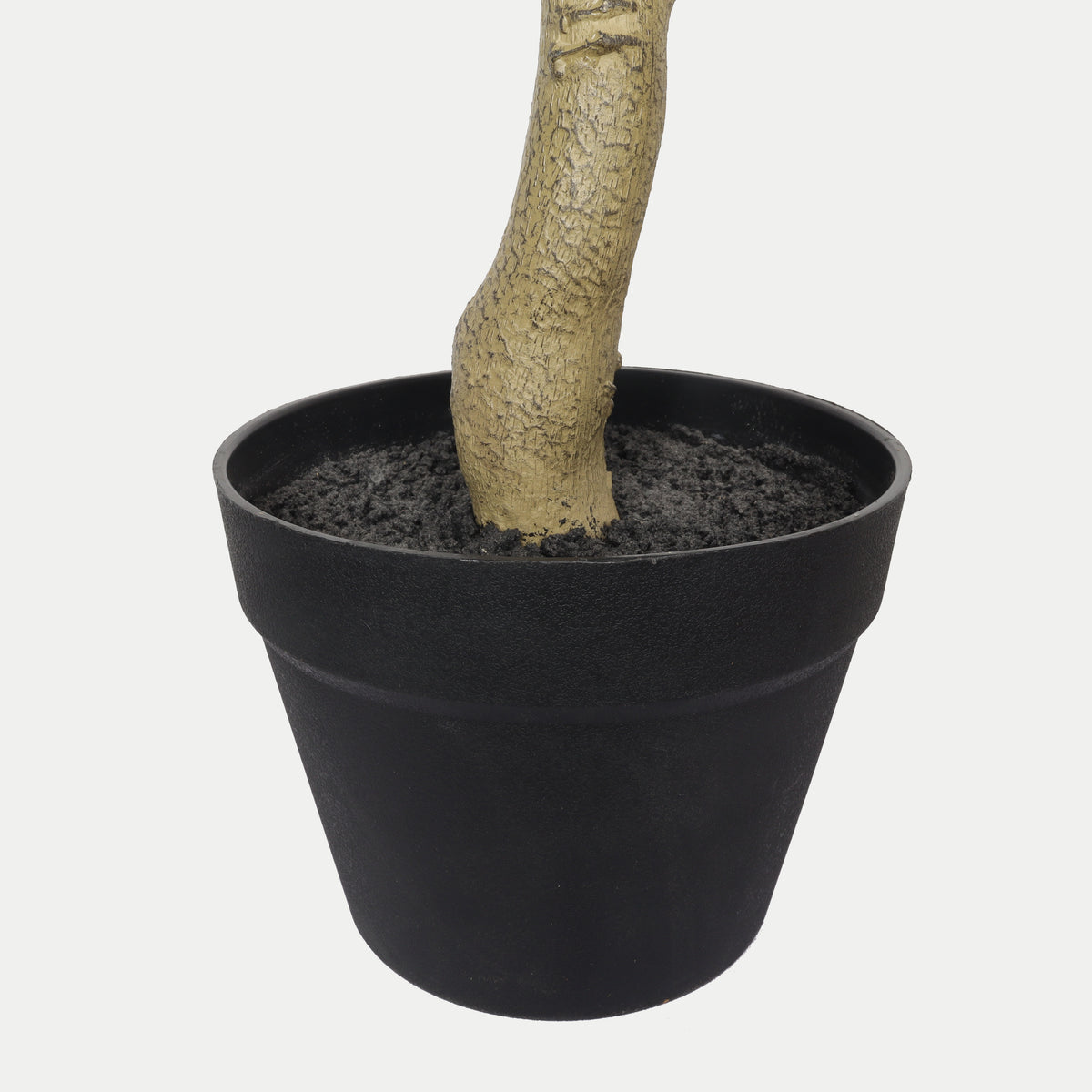 7 Ft Artificial Black Olive Tree with Black Pot, Realistic Tall Faux Plant for Living Room Corner Decor
