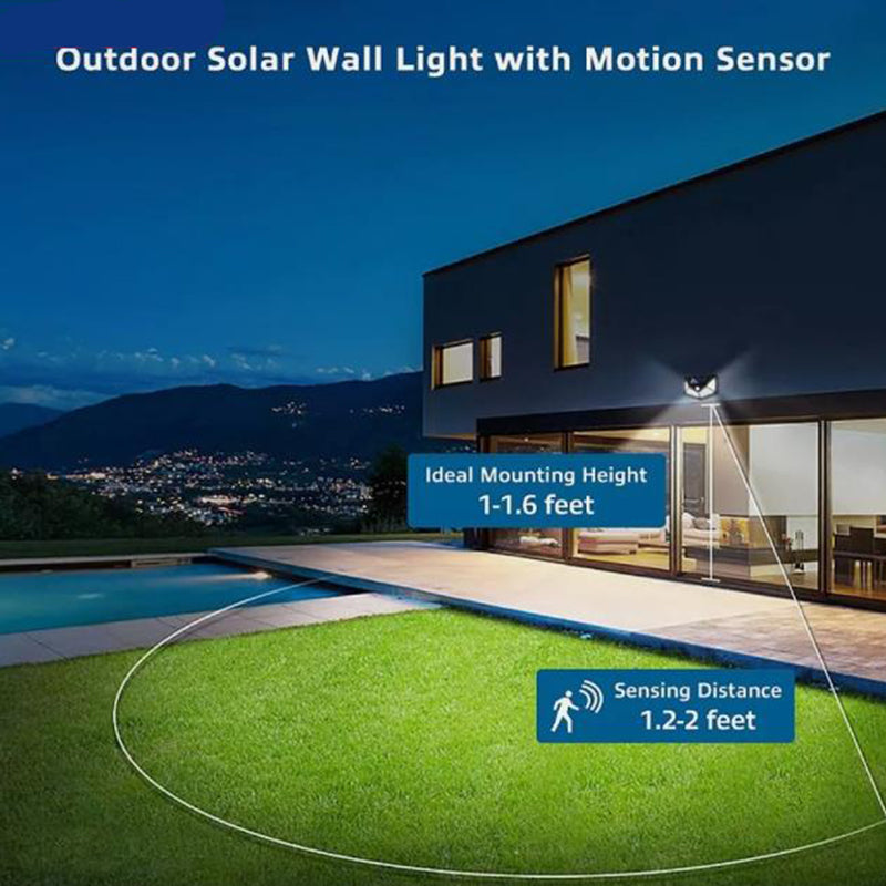 Solar Motion Sensor Outdoor Wall Lights, 100 LED Four-Side Security Light, IP65 Waterproof, 2-Pack