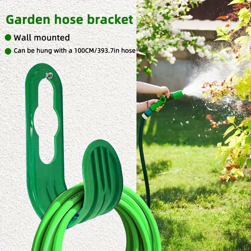 Garden Hose Hanger, Set of 2 Wall Mounted ABS Hose Holders in Green or Black