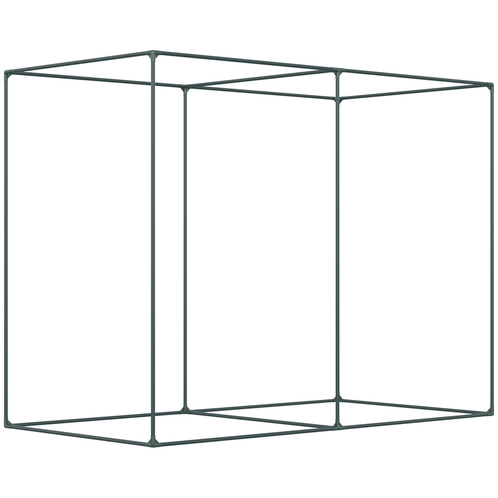 Crop Cage Plant Protector, 6 x 3 ft Walk-In Garden Netting Cover with Zippered Roll-Up Door, Steel Frame, Ground Stakes and Storage Bag, Black