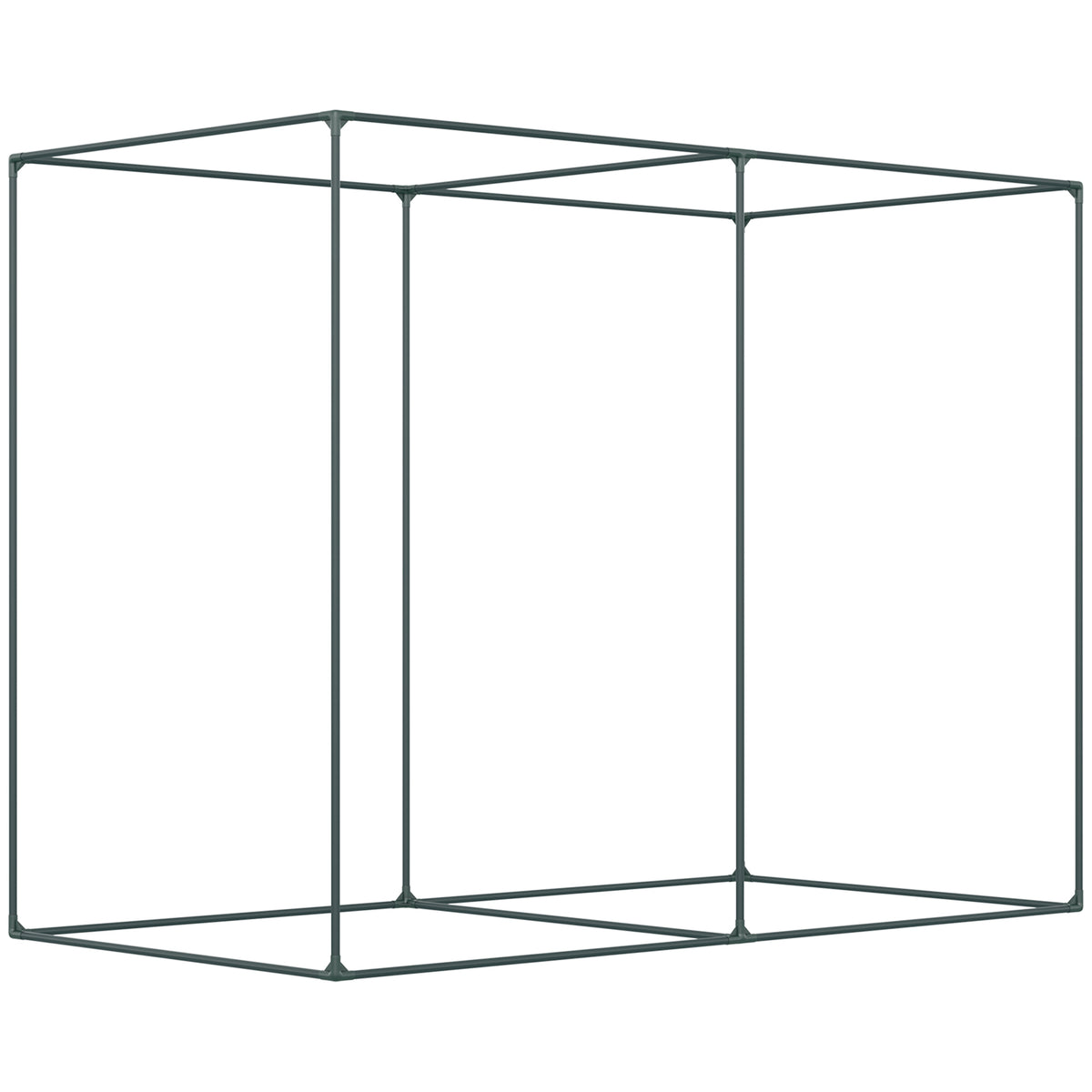 Crop Cage Plant Protector, 6 x 3 ft Walk-In Garden Netting Cover with Zippered Roll-Up Door, Steel Frame, Ground Stakes and Storage Bag, Black