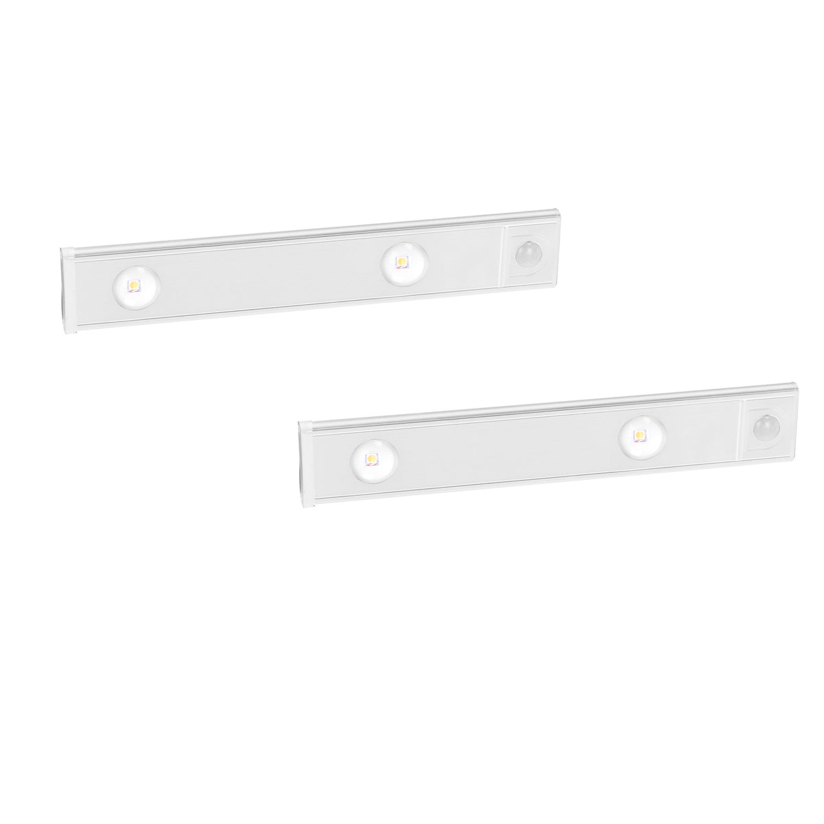 Rechargeable Under Cabinet Lights, 2 Pack Motion Sensor LED Closet Bar, Dimmable 3 Color Temperatures, 7.87 in, Black or White
